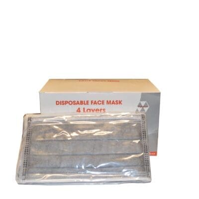 Gray 4 Layers/Carbon Face Mask